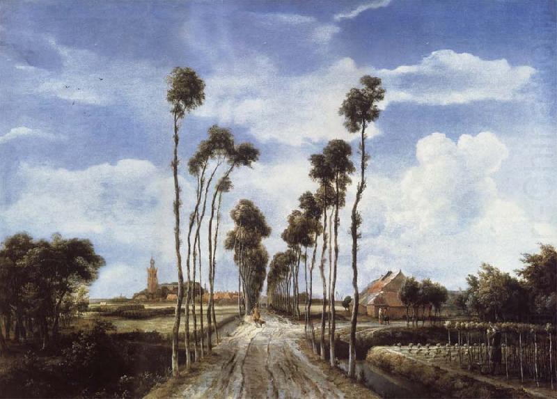 The Avenue at Middelharnis, Meindert Hobbema